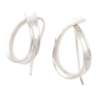 Alternate image for Artisan Made Sterling Silver Drop Earrings Remember You