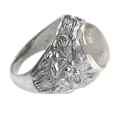Alternate image for Mens Sterling Silver and Rainbow Moonstone Ring Lions Charisma