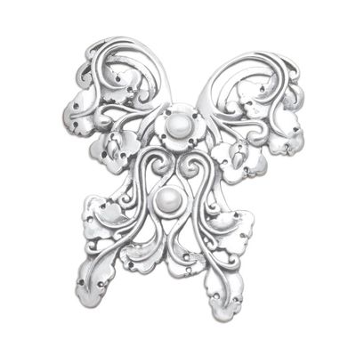 Alternate image for Hand Made Sterling Silver Butterfly Brooch Butterfly Forest