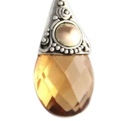 Alternate image for Hand Crafted Citrine and Sterling Silver Earrings Sunny Glow