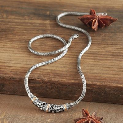 Alternate image for Sterling Silver and 18k Gold Accent Naga Necklace Celuk Celebration