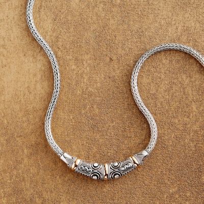 Alternate image for Sterling Silver and 18k Gold Accent Naga Necklace Celuk Celebration