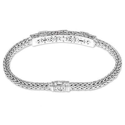 Alternate image for Handcrafted Vermeil Accent Blue Topaz Bracelet from Bali Bedugul Temple