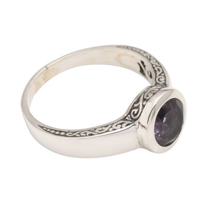 Alternate image for Amethyst Solitaire Sterling Silver Ring The Life Within