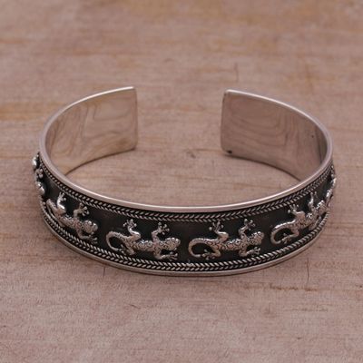 Alternate image for 925 Sterling Silver Lizard Cuff Bracelet from Bali Gecko Parade