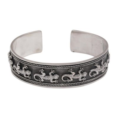 Alternate image for 925 Sterling Silver Lizard Cuff Bracelet from Bali Gecko Parade