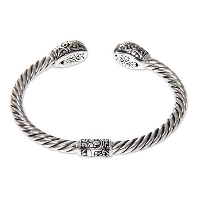 Alternate image for Bali Jewelry Sterling Silver Cuff Bracelet with Amethyst Bali Splendor