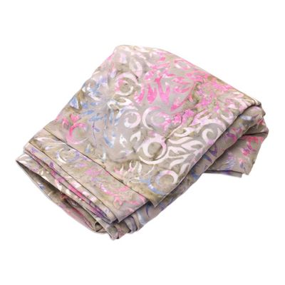 Alternate image for Colorful Rayon Sarong with Batik Leafy Pattern from Bali Happy Foliage