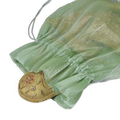 Alternate image for Heart Shaped Beaded Tree Ornaments from India Set of 5 Floral Heart