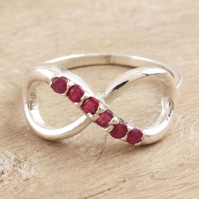 Alternate image for Ruby Infinity-Motif Cocktail Ring Forever Pink