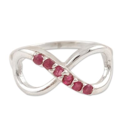 Alternate image for Ruby Infinity-Motif Cocktail Ring Forever Pink