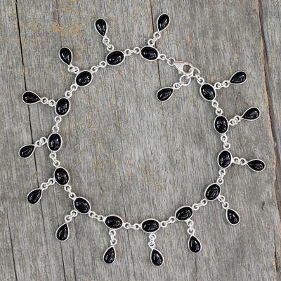 Alternate image for Onyx anklet Moon Dancer