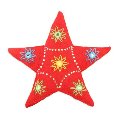 Alternate image for Embellished Felt Wool Holiday Tree Topper Light the Way