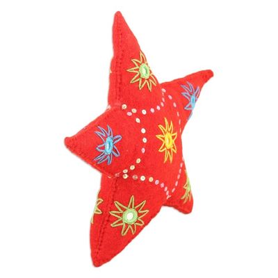 Alternate image for Embellished Felt Wool Holiday Tree Topper Light the Way