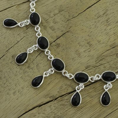 Alternate image for Onyx anklet Moon Dancer