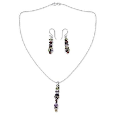 Alternate image for Sterling Silver Multigem Jewelry Set Totem Lights