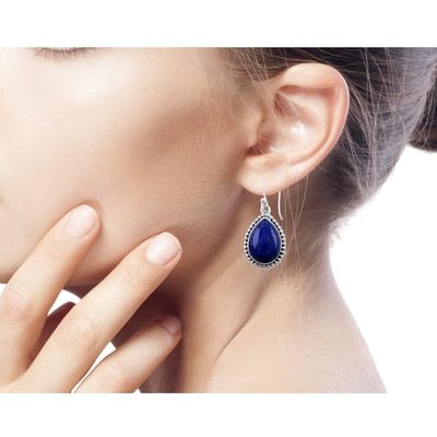 Alternate image for Lapis Lazuli and Sterling Silver Earrings Inspiration