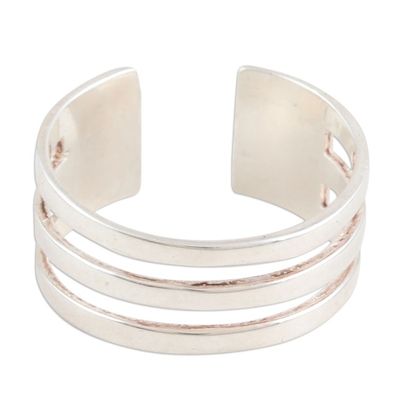 Alternate image for Hand Crafted Sterling Silver Toe Ring from India Future History