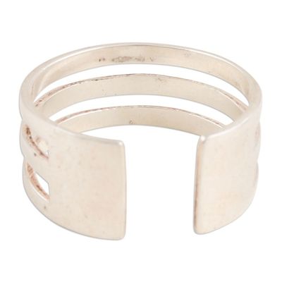 Alternate image for Hand Crafted Sterling Silver Toe Ring from India Future History