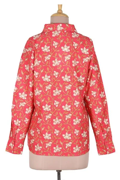 Alternate image for Printed Cotton Floral Shirt Blissful Blooms