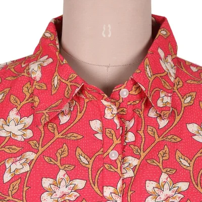 Alternate image for Printed Cotton Floral Shirt Blissful Blooms