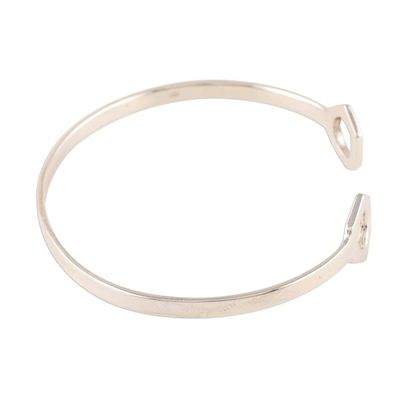 Alternate image for Geometric Mens Sterling Silver Cuff Bracelet from India Handy Gleam