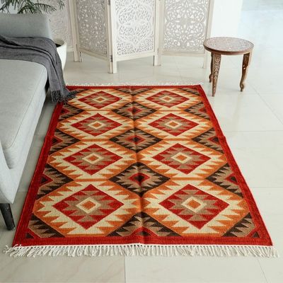 Alternate image for Hand Crafted Wool Area Rug with Cotton Warp Learn by Heart
