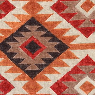 Alternate image for Hand Crafted Wool Area Rug with Cotton Warp Learn by Heart