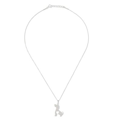 Alternate image for Dog and Cat Sterling Silver Pendant Necklace from Thailand Steadfast Companions