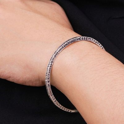 Alternate image for Hand Crafted Sterling Silver Cuff Bracelet Beauty Mark