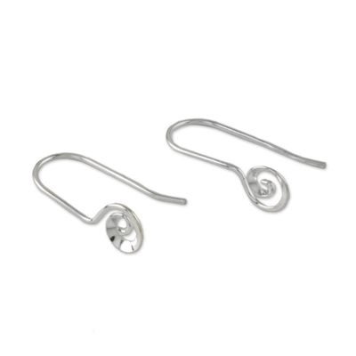 Alternate image for Spiraling Sterling Silver Drop Earrings from Thailand Tiny Spirals