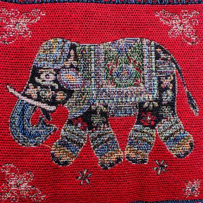 Alternate image for Small Elephant Motif Sling Mae Rim Elephant in Red