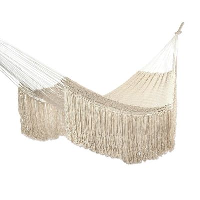 Alternate image for Cotton Hammock in Ivory Double Ivory Cascade