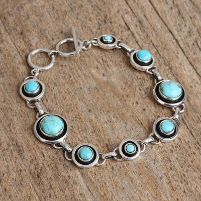 Alternate image for Circular Turquoise Link Bracelet from Mexico Turquoise Eternity