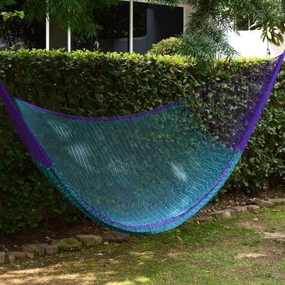 Alternate image for Striped Rope Hammock Double Royal Pheasant