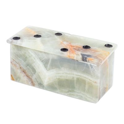 Alternate image for Handcrafted Onyx and Marble Domino Set from Mexico Precious Strategy