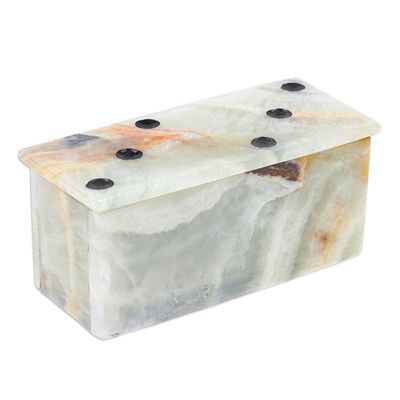 Alternate image for Handcrafted Onyx and Marble Domino Set from Mexico Precious Strategy