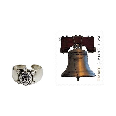 Alternate image for Hand Crafted Sterling Silver Turtle Toe Ring Walk Slowly