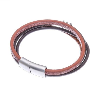 Alternate image for Leather Cord Bracelet in Brown from Thailand Free Spirited in Brown