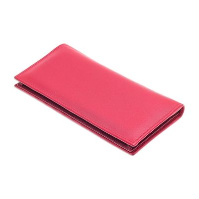 Alternate image for Hand Crafted Red Leather Wallet Five Alarm