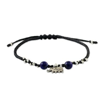Alternate image for Karen Silver and Lapis Lazuli Elephant Beaded Bracelet Spiritual Elephant