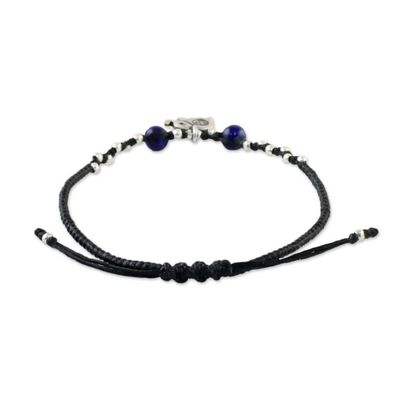 Alternate image for Karen Silver and Lapis Lazuli Elephant Beaded Bracelet Spiritual Elephant