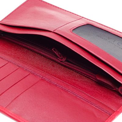 Alternate image for Hand Crafted Red Leather Wallet Five Alarm