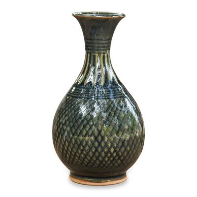 Alternate image for Hand Made Celadon Ceramic Vase from Thailand Glamorous Celebration