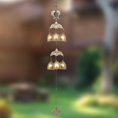 Alternate image for Fish Themed Wind Chime Made from Aluminum and Brass Rebirth Bells