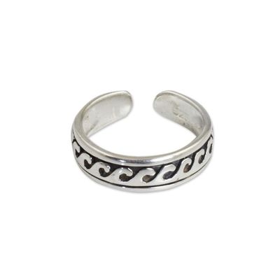 Alternate image for Modern Sterling Silver Toe Ring Beach Beauty
