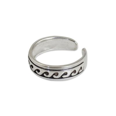 Alternate image for Modern Sterling Silver Toe Ring Beach Beauty