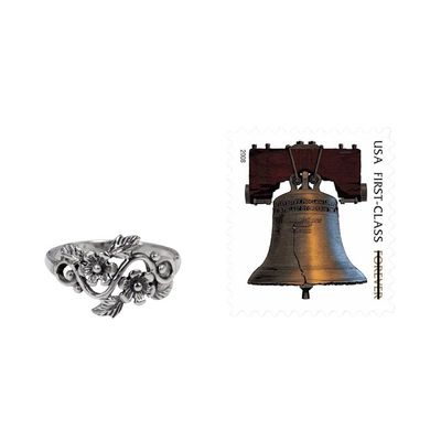 Alternate image for Flower and Leaf Sterling Silver Band Ring from Thailand Siam Bouquet