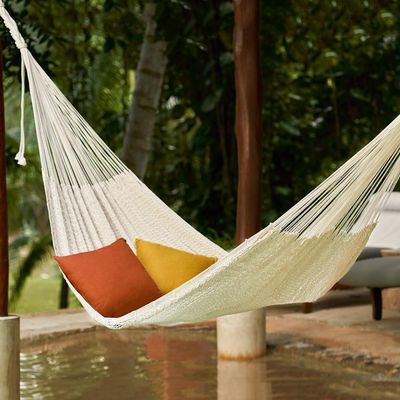 Alternate image for Maya Ivory Rope Hammock Triple Uxmal Ivory