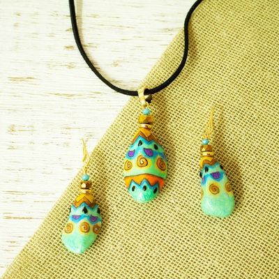 Alternate image for Gold-Accented Marble Jewelry Set Village Trends